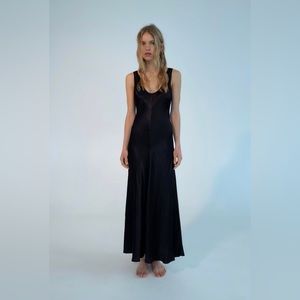 Zara Satin Effect Midi Dress